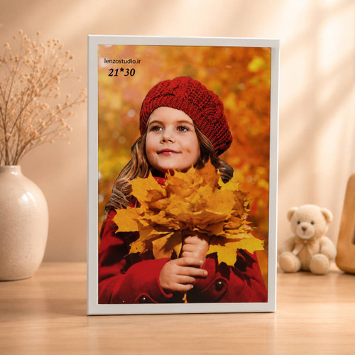 قاب شاسی کادر سفید، سایز 30*21 ، استفاده دیواری و رومیزی