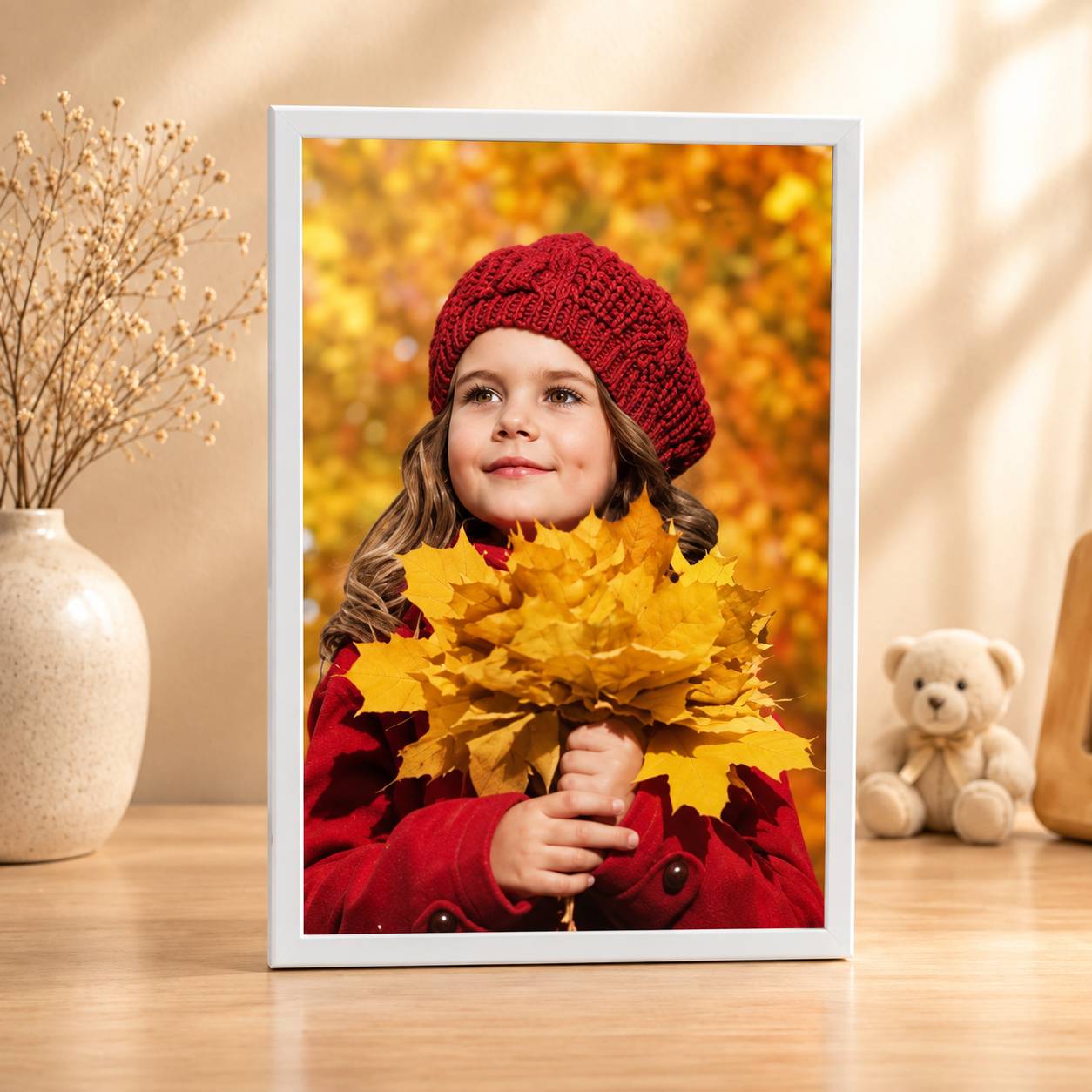 قاب شاسی کادر سفید، سایز 40*30، استفاده دیواری و رومیزی